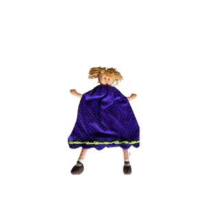 Purple Fat Rat Family Minky Dot Blonde Plush Doll Blanket Lovey  Satin Soft Toy